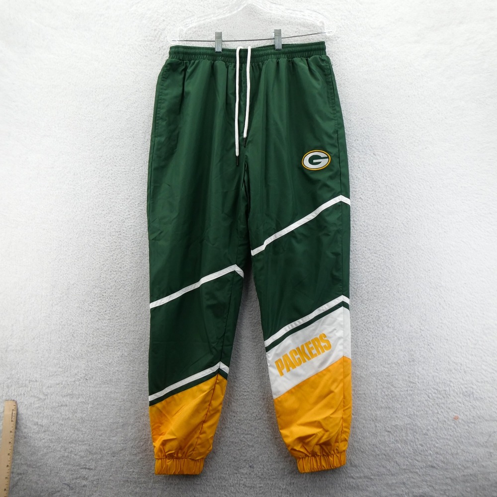 Starter Track Pants Mens Large Green Bay Packers Green Yellow Vintage Y2K NFL